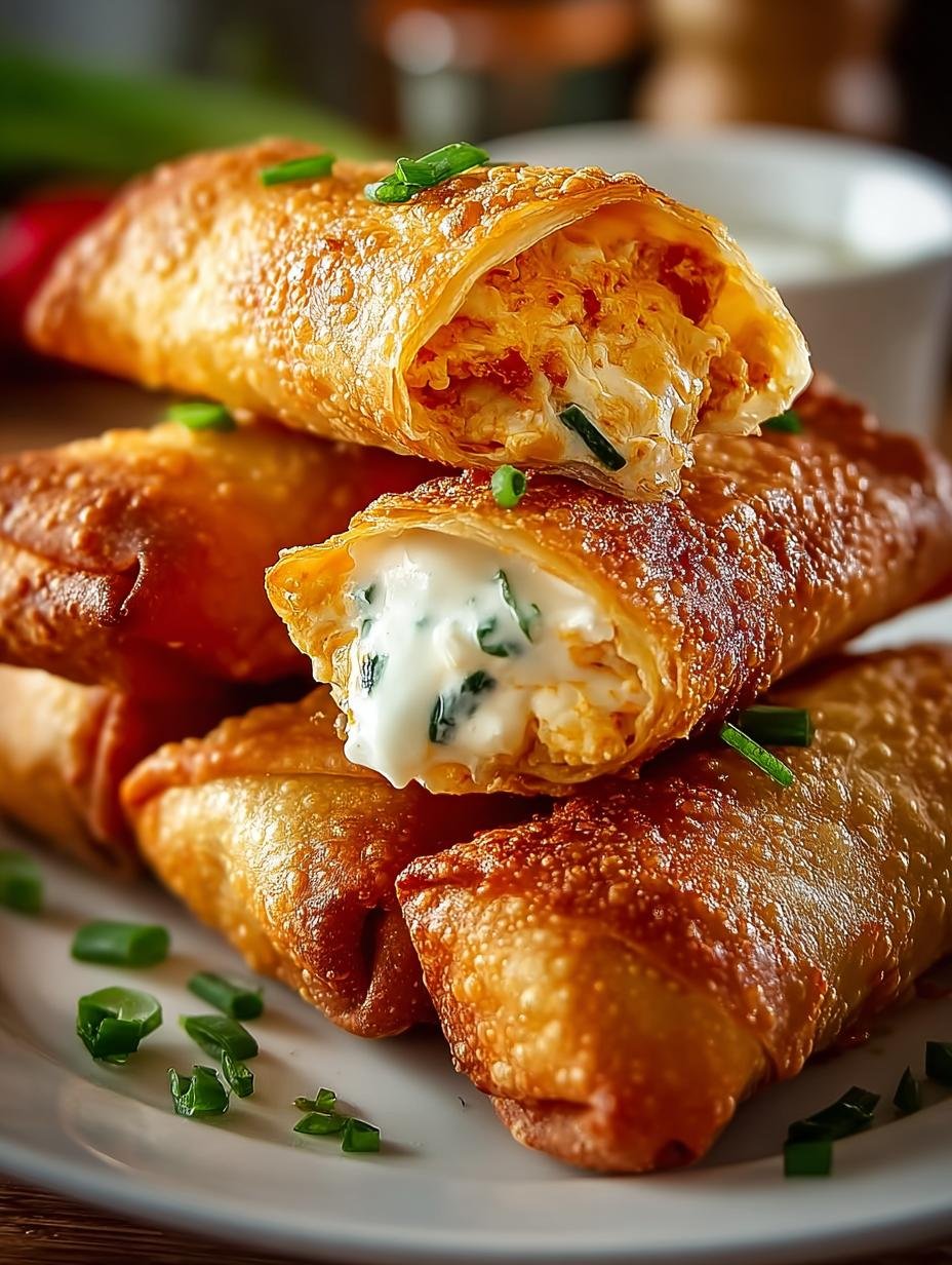 Buffalo Chicken Dip Egg Rolls: A Crispy Party Favorite 3 Buffalo Chicken Dip Egg Rolls: A Crispy Party Favorite - Buffalo Chicken Dip Egg - additional detail