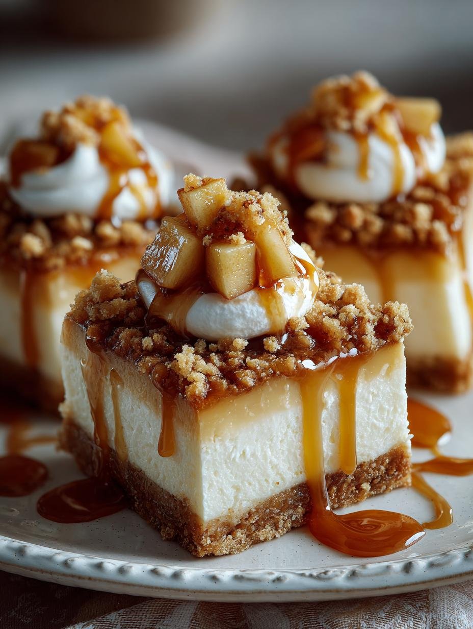 Caramel Apple Cheesecake Bars: A Fall Delight - Caramel Apple Cheesecake Bars - main visual representation