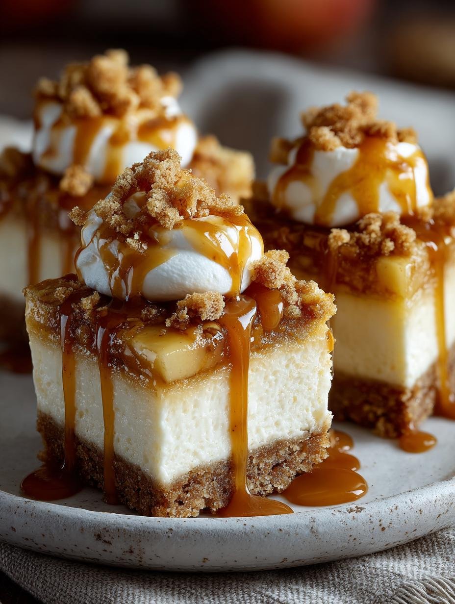 Caramel Apple Cheesecake Bars: A Fall Delight - Caramel Apple Cheesecake Bars - additional detail