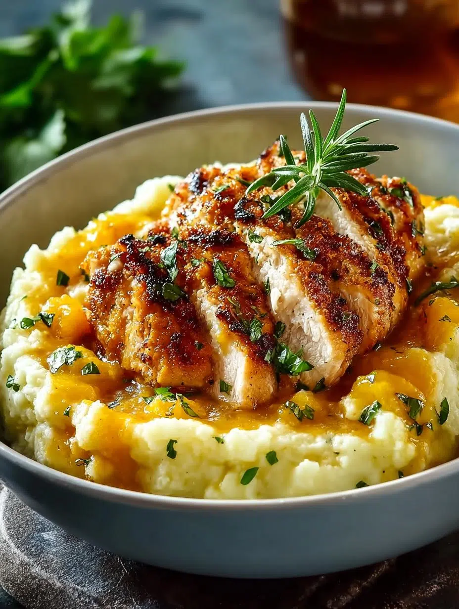 Ultimate Chicken Mashed Potato Bowls for Cozy Nights 2 Close-up of chicken mashed potato bowls for cozy nights ready to serve
