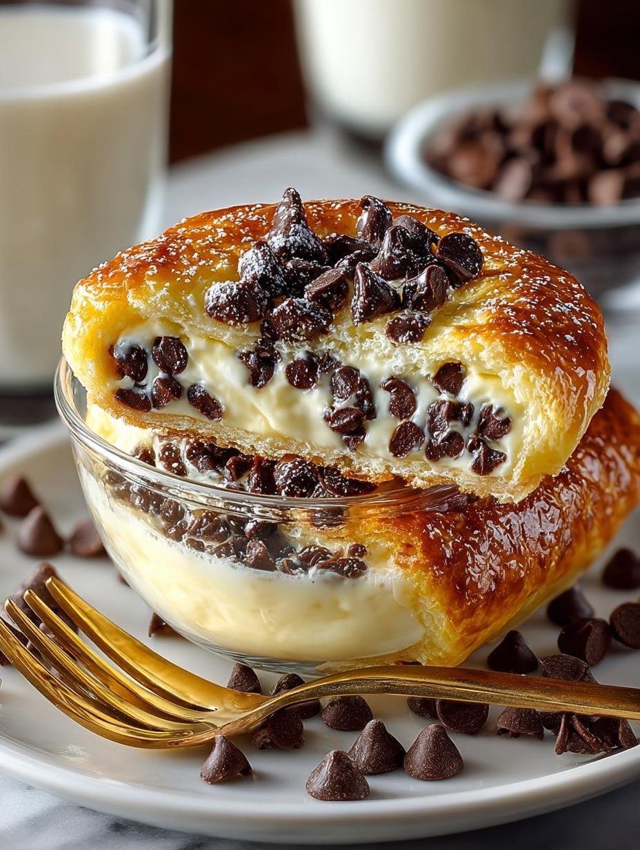 Chocolate Chip Vanilla Custard: 12 Decadent Brioches - Chocolate Chip Vanilla Custard - main visual representation