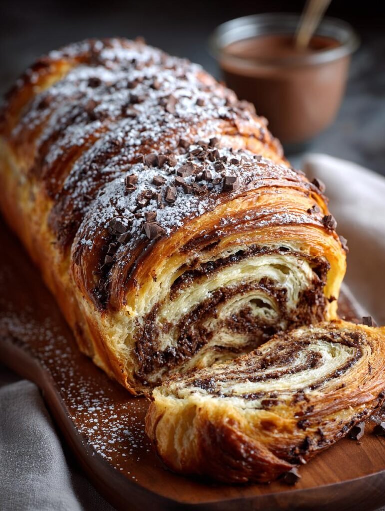 Chocolate Croissant Loaf