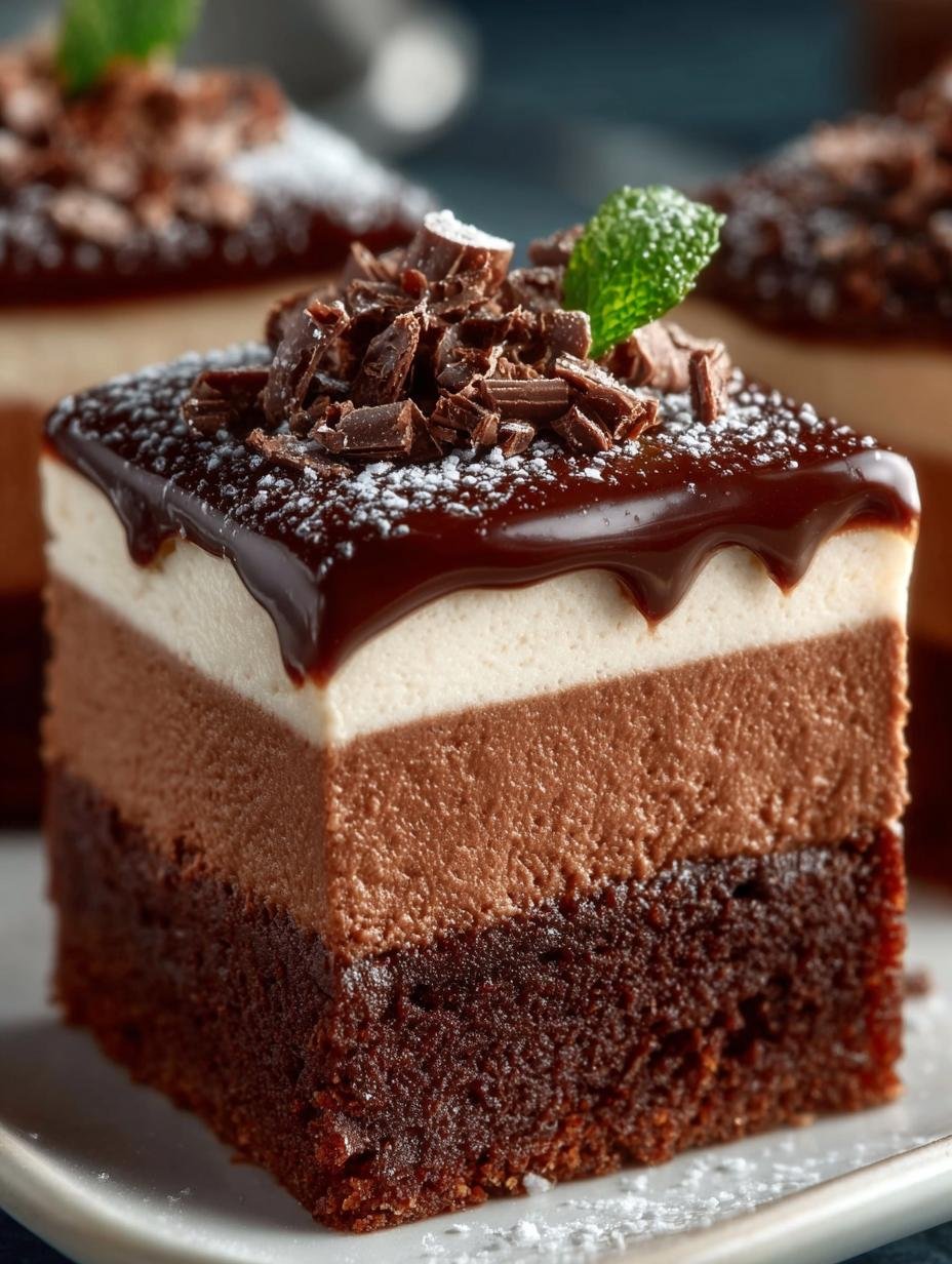 Chocolate Mousse Brownies: 7 Layers of Pure Indulgence - Chocolate Mousse Brownies - additional detail