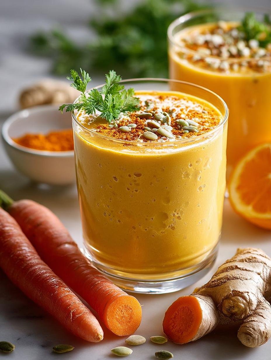 Delicious Citrus Carrot Ginger Smoothie Recipe - Citrus Carrot Ginger Smoothie - main visual representation