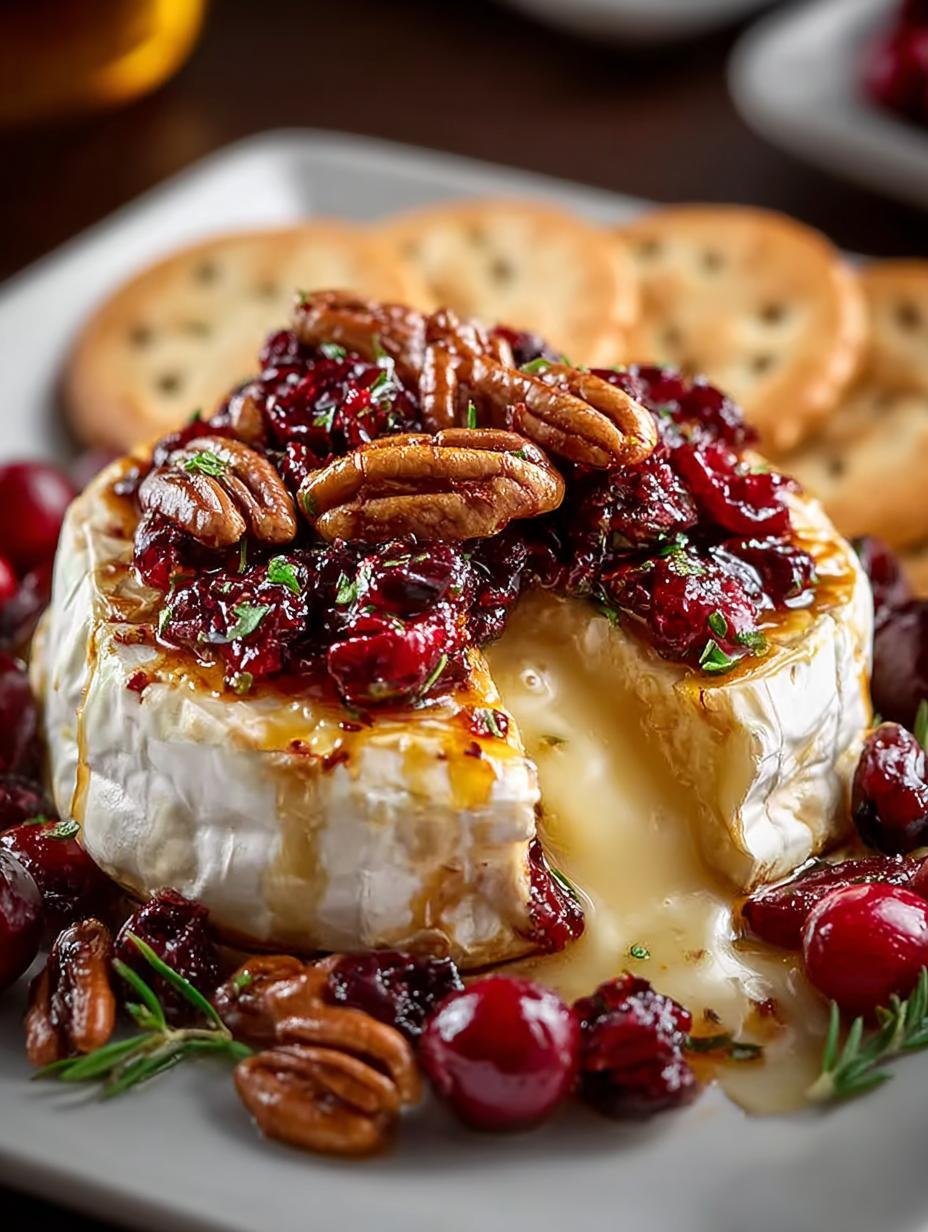 Cranberry Pecan Baked Brie: 5 Irresistible Flavor Combos 2 Cranberry Pecan Baked Brie: 5 Irresistible Flavor Combos - Cranberry Pecan Baked Brie - main visual representation