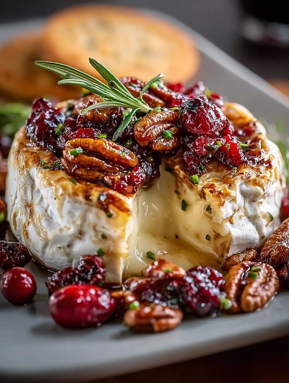 Cranberry Pecan Baked Brie: 5 Irresistible Flavor Combos 3 Cranberry Pecan Baked Brie: 5 Irresistible Flavor Combos - Cranberry Pecan Baked Brie - additional detail