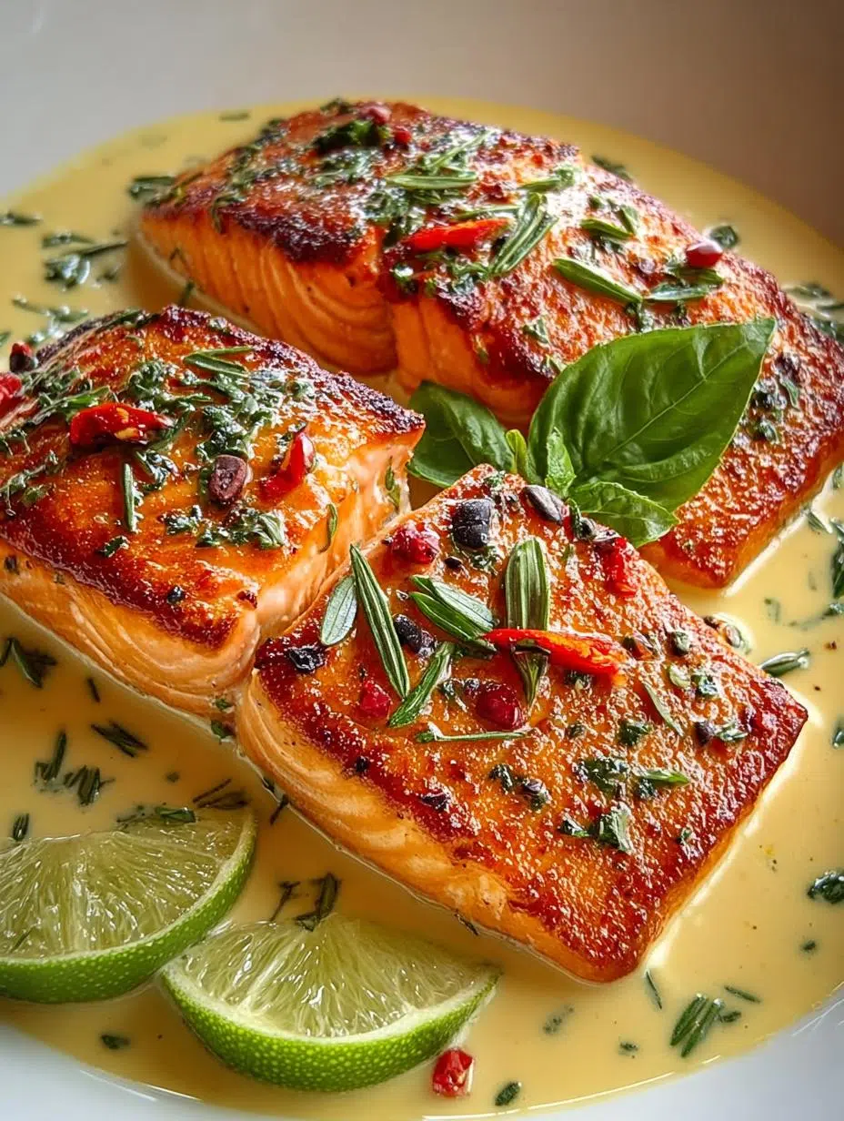 Creamy Coconut Lime Salmon: A Tropical Delight 2 Creamy Coconut Lime Salmon: A Tropical Delight - Creamy Coconut Lime Salmon - main visual representation