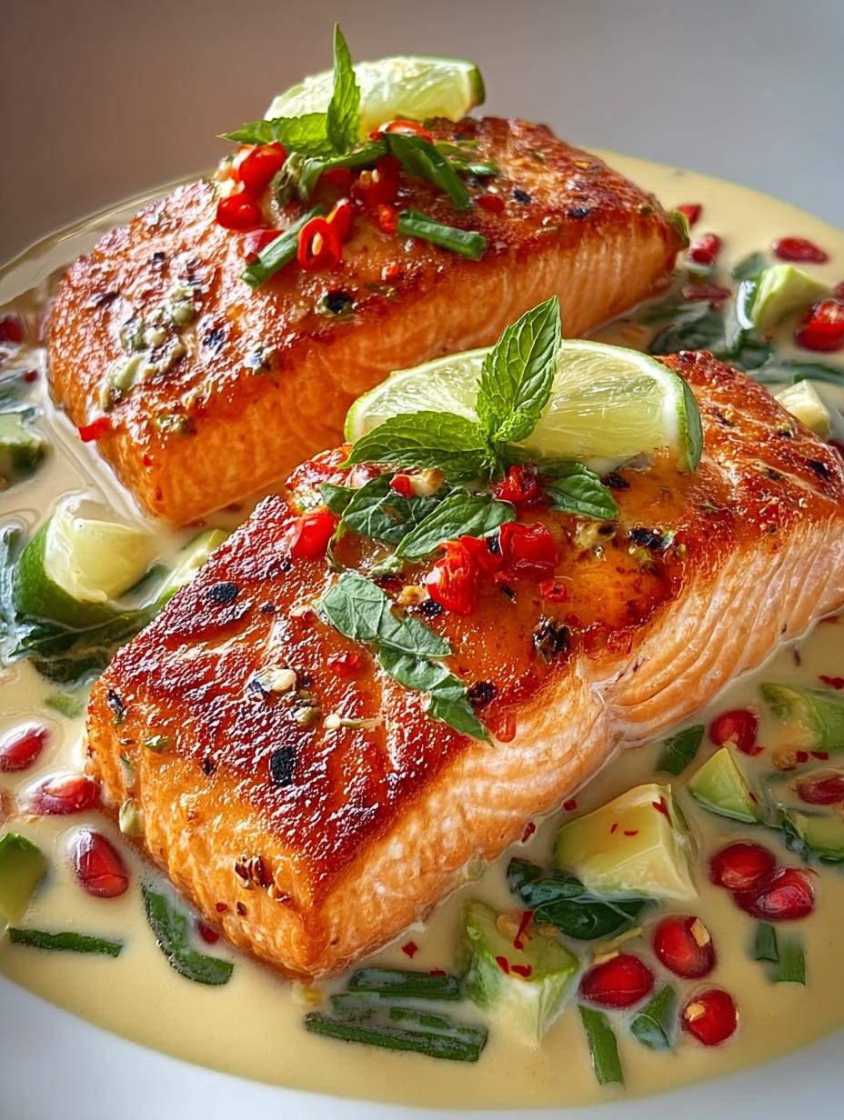 Creamy Coconut Lime Salmon: A Tropical Delight - Creamy Coconut Lime Salmon - additional detail