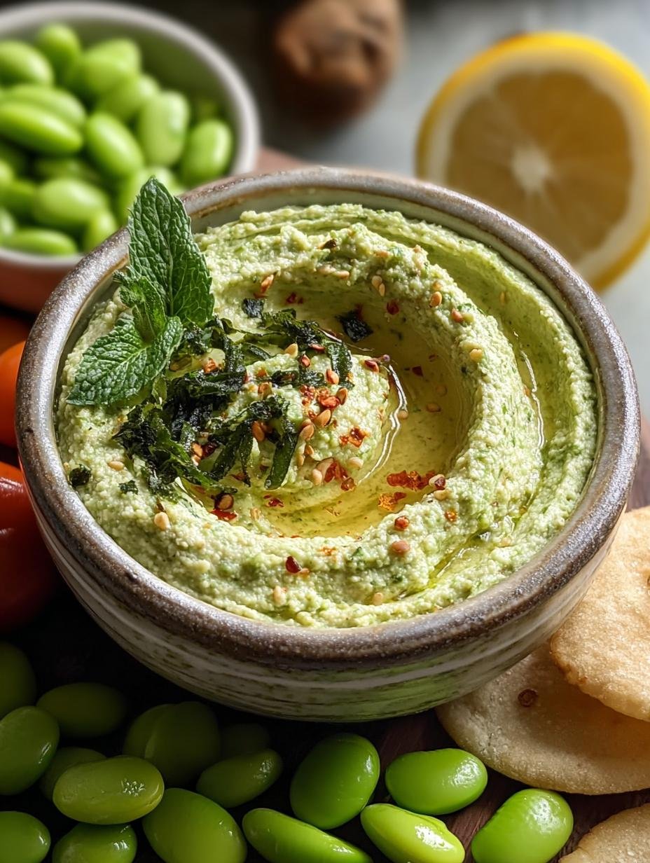 Creamy Edamame Hummus: A 5-Minute Healthy Delight - Edamame Hummus - main visual representation