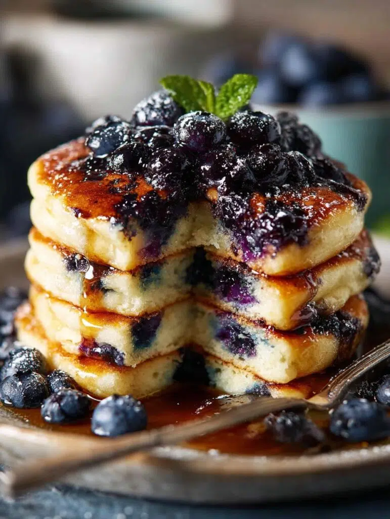 Fluffy Blueberry Pancakes