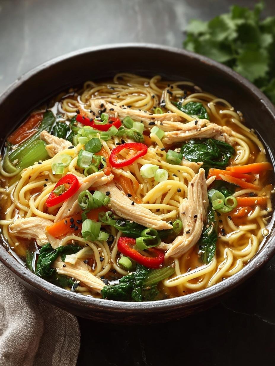 Delicious Ginger Scallion Chicken Noodle for Cozy Nights - Ginger Scallion Chicken Noodle - main visual representation