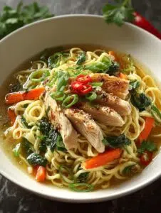 Ginger Scallion Chicken Noodle