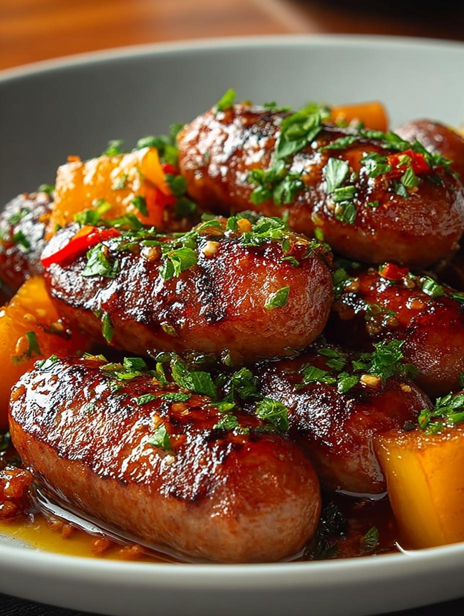 Delicious Honey Garlic Beef Sausage & Sweet Potatoes - Honey Garlic Beef Sausage - additional detail