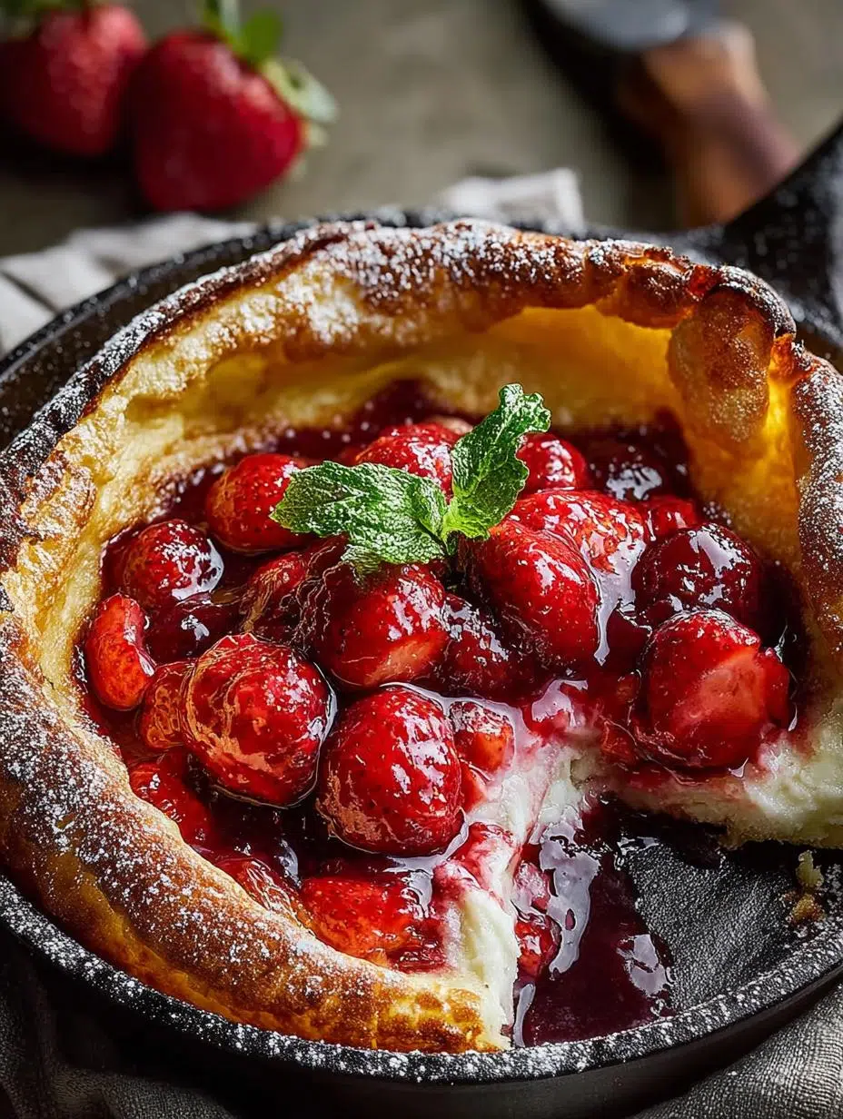 Hot Strawberry Jam Dutch Baby Delight with a Kick - Hot Strawberry Jam Dutch - main visual representation