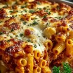 Indulgent Cheesy Baked Ziti