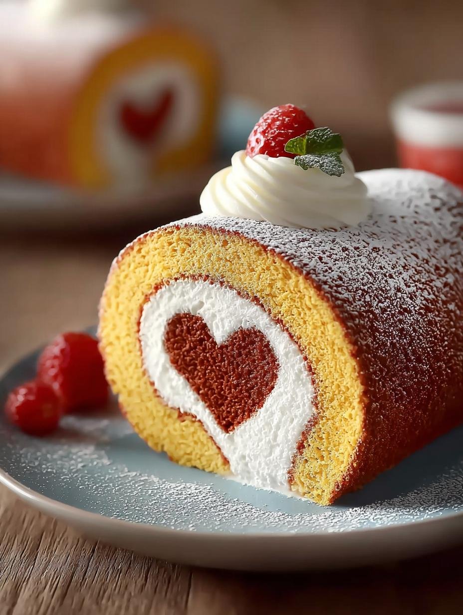 Irresistible Heart Roll Cake