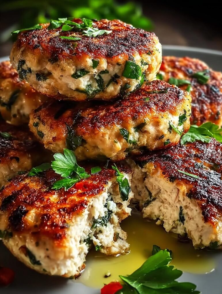 Juicy Mediterranean Chicken Patties