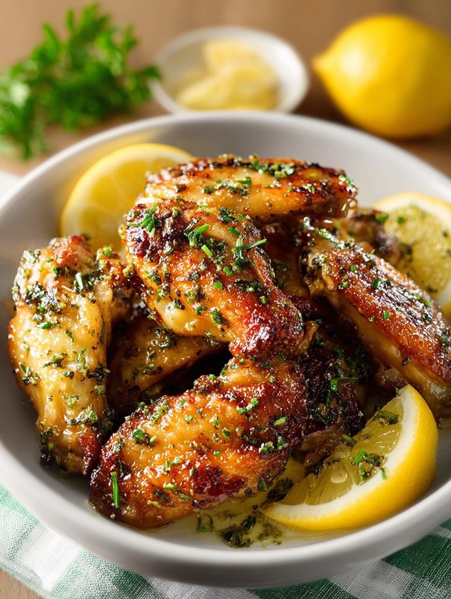 Lemon Garlic Chicken Wings