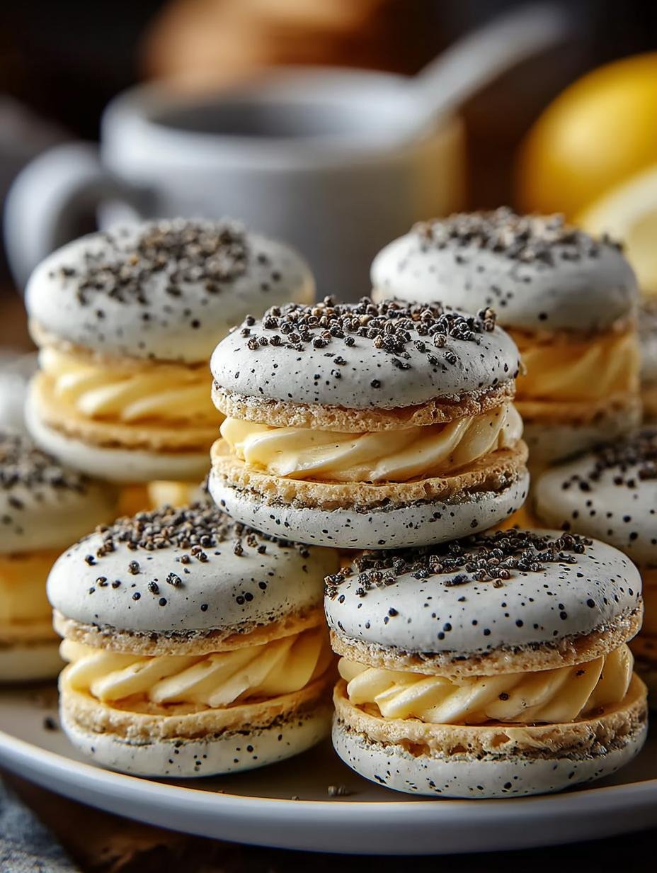Lemon Poppy Seed Macarons: 12 Steps to a Zesty Delight - Lemon Poppy Seed Macarons - additional detail