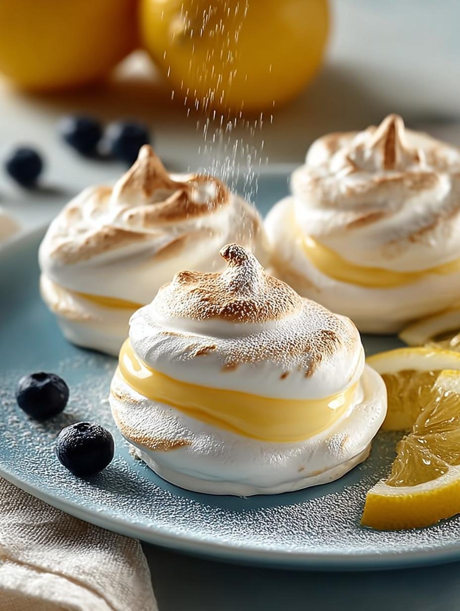 Delicious Meringue Shells with Lemon Curd Bliss - Meringue Shells with Lemon - main visual representation