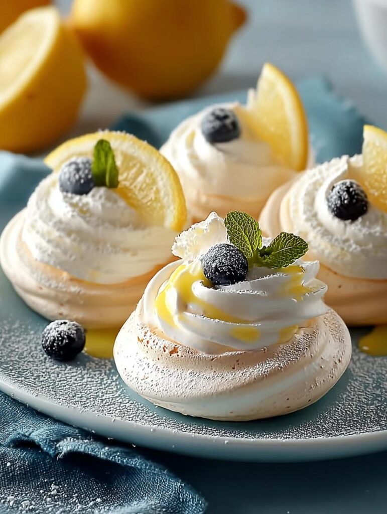 Meringue Shells with Lemon