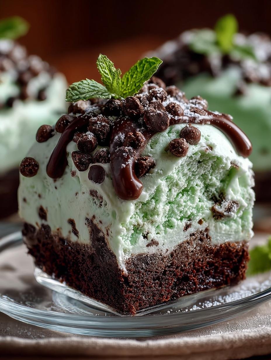 Mint Chocolate Chip Ice Cream Cake: 12 Layers of Delight - Mint Chocolate Chip Ice - additional detail