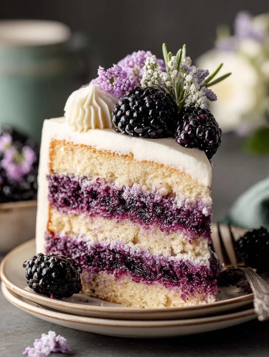 Moist Blackberry Lavender Cake: A Delightful Dessert Experience 3 Moist Blackberry Lavender Cake: A Delightful Dessert Experience - Moist Blackberry Lavender Cake - additional detail