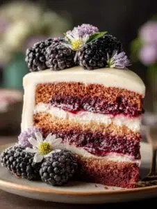 Moist Blackberry Lavender Cake