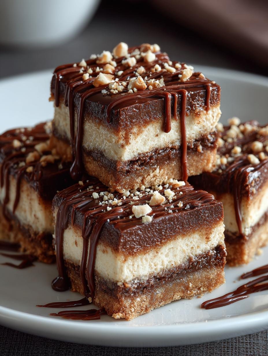Nutella Cheesecake Bars: 5 Layers of Chocolatey Bliss - Nutella Cheesecake Bars - main visual representation