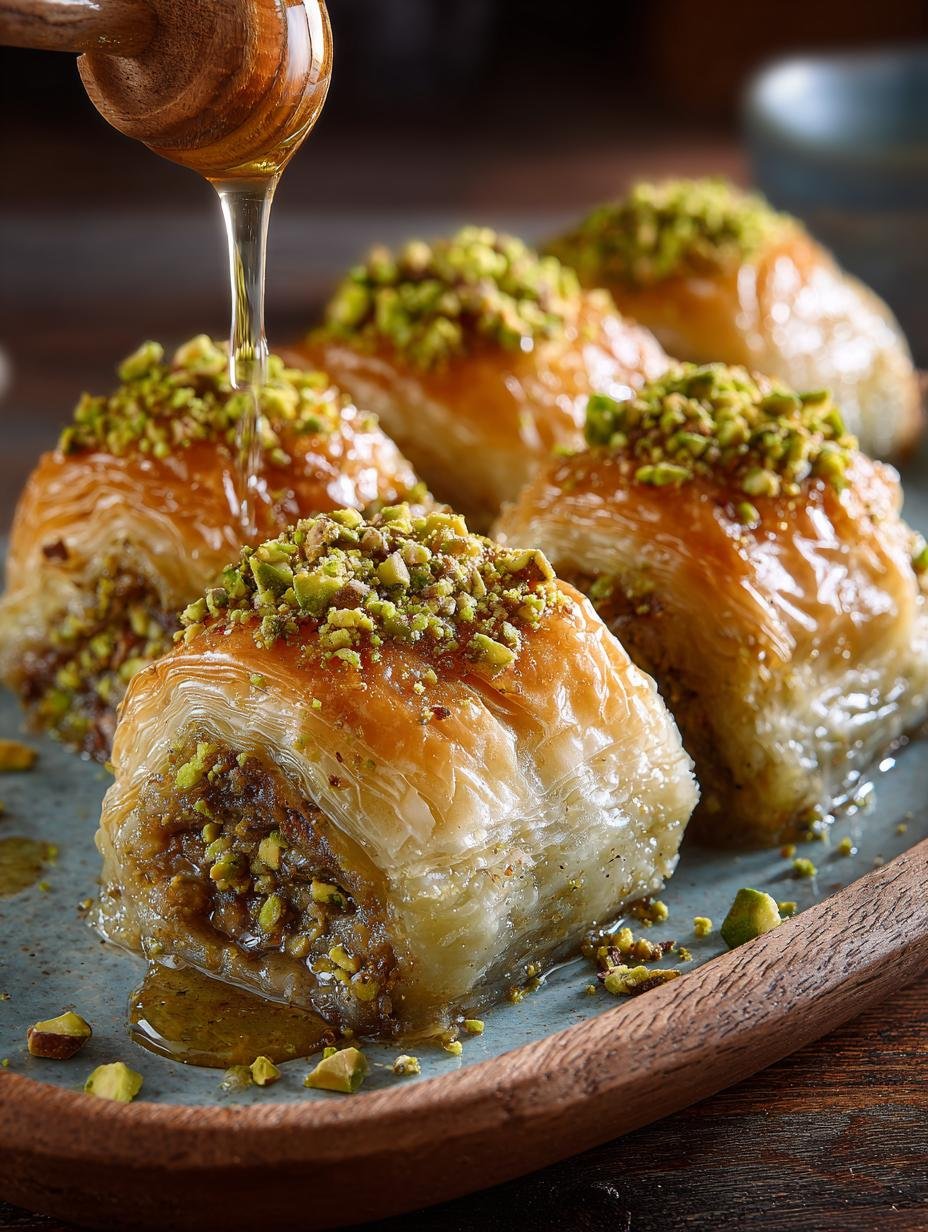 Pistachio Honey Baklava Rolls: A Sweet Delight - Pistachio Honey Baklava Rolls - additional detail