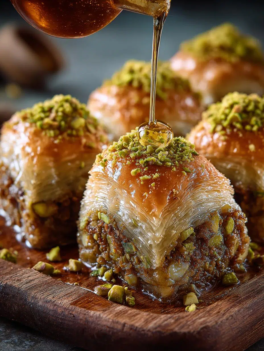 Pistachio Honey Baklava Rolls