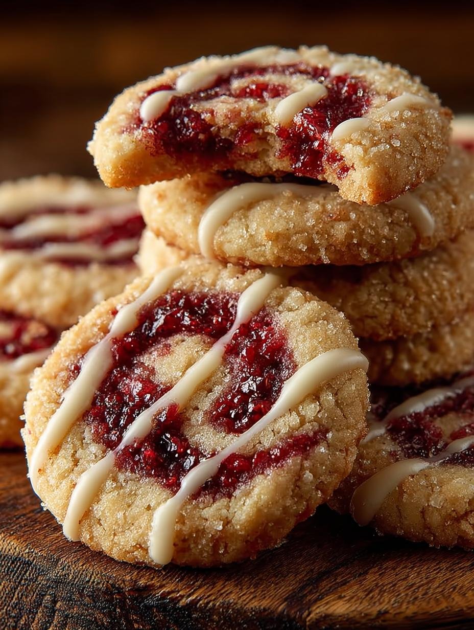 Raspberry Swirl Cookies with White Chocolate Drizzle Delight - Raspberry Swirl Cookies with - main visual representation