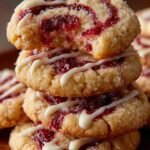 Raspberry Swirl Cookies with