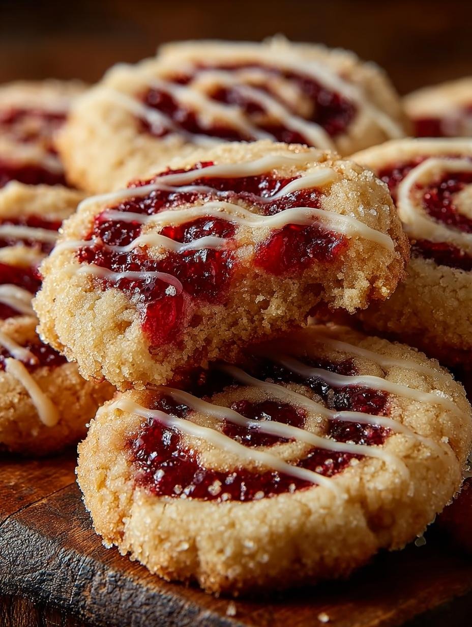 Raspberry Swirl Cookies with White Chocolate Drizzle Delight - Raspberry Swirl Cookies with - additional detail