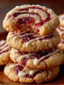 Raspberry Swirl Cookies with