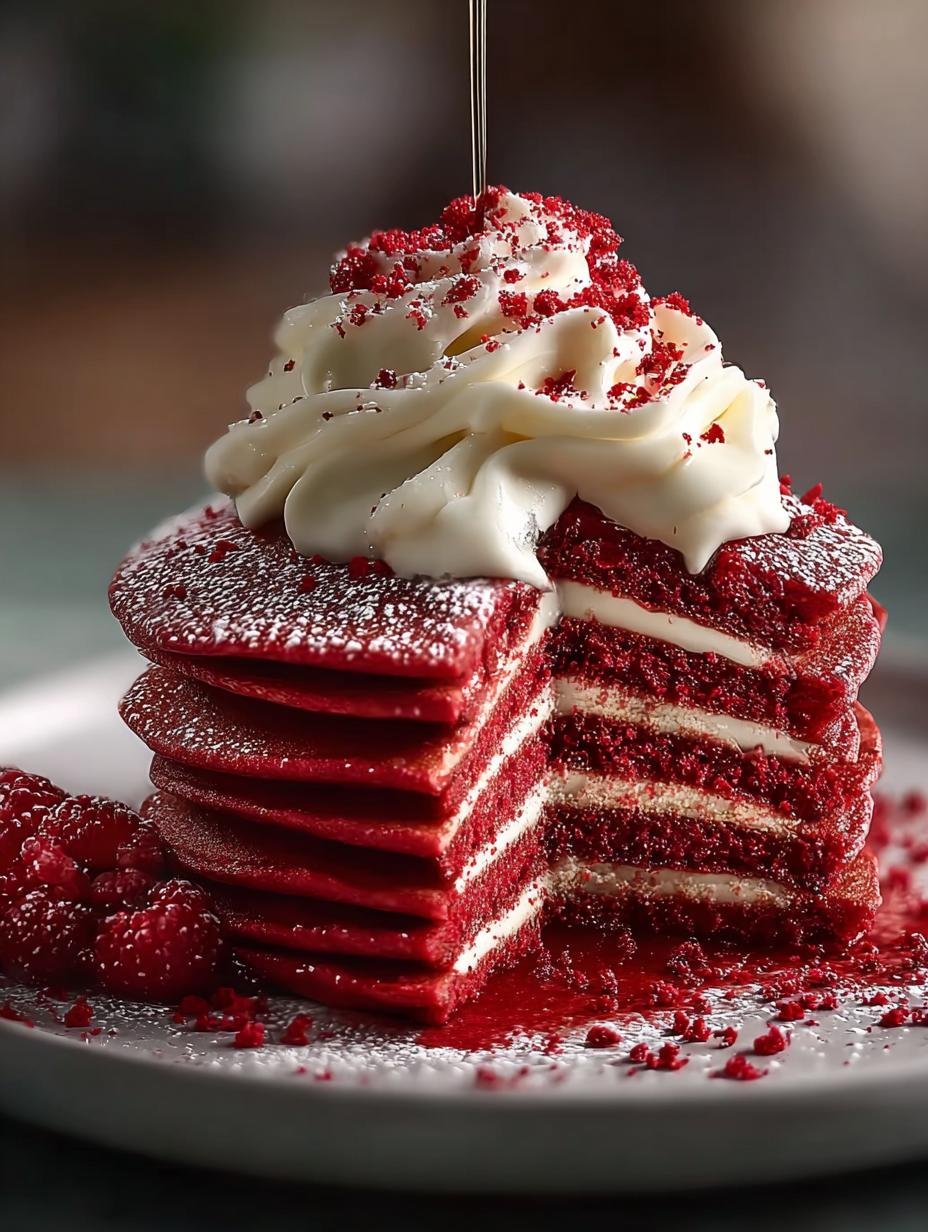 Delicious Red Velvet Pancakes for Unforgettable Mornings - Red Velvet Pancakes - main visual representation