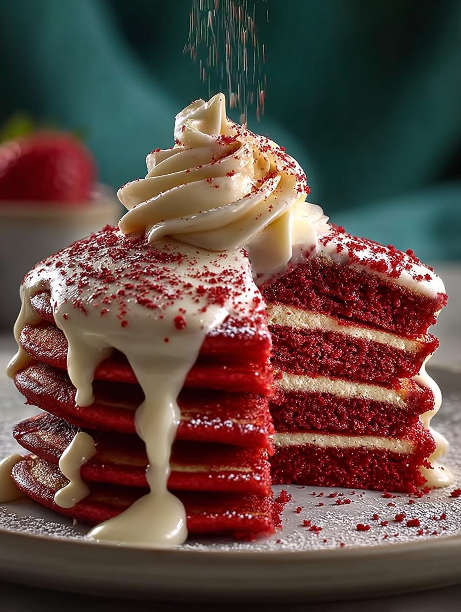 Delicious Red Velvet Pancakes for Unforgettable Mornings - Red Velvet Pancakes - additional detail