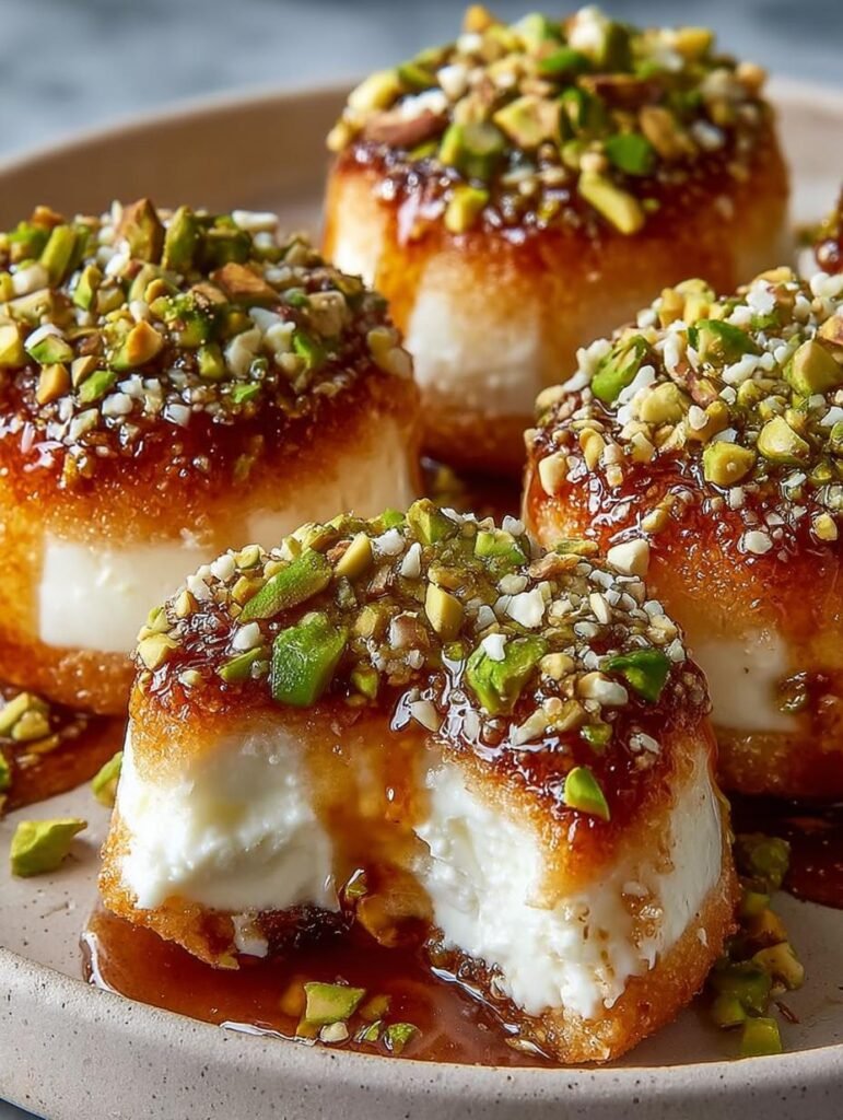Ricotta Pistachio Honey Bites