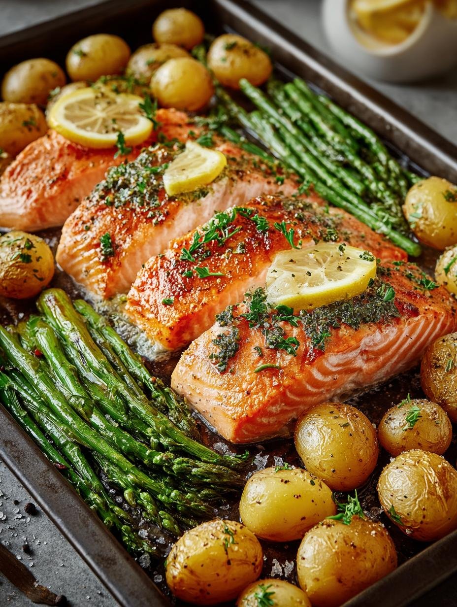 Delicious Roasted Salmon Potatoes Tray Recipe - Roasted Salmon Potatoes Tray - additional detail