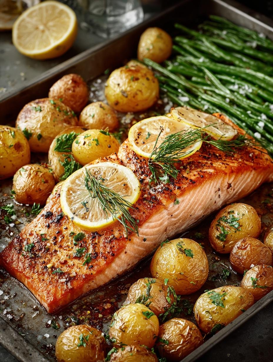 Roasted Salmon Potatoes Tray