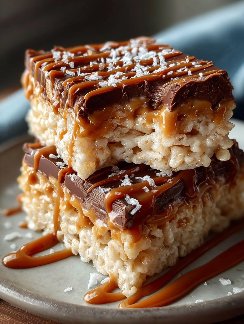 Sweet Salted Caramel Rice Krispie Treats Recipe - Salted Caramel Rice Krispie - additional detail