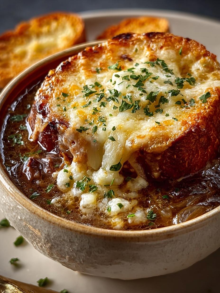 Savory French Onion Soup with Beef Short Ribs Delight - Savory French Onion Soup - main visual representation