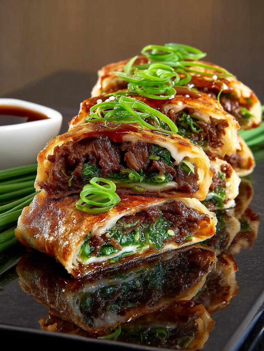 Scallion Pancake Teriyaki Beef: 5 Irresistible Wraps - Scallion Pancake Teriyaki Beef - main visual representation