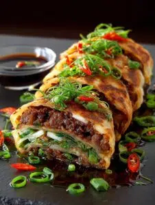 Scallion Pancake Teriyaki Beef