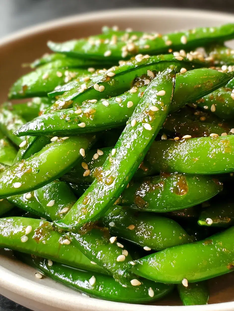 Savory Sesame Ginger Snap Peas: A Quick Vegan Delight - Sesame Ginger Snap Peas - main visual representation