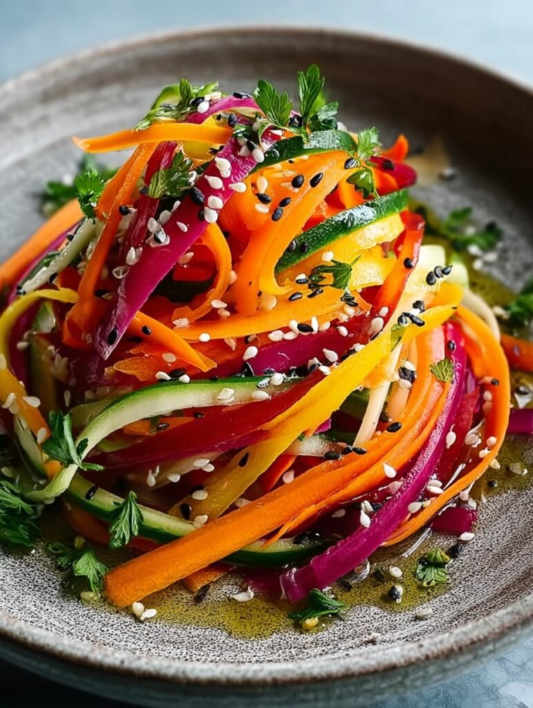 Shaved Rainbow Carrot Sesame