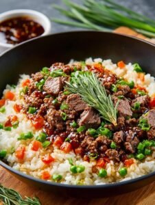 Skillet Bbq Beef Rice