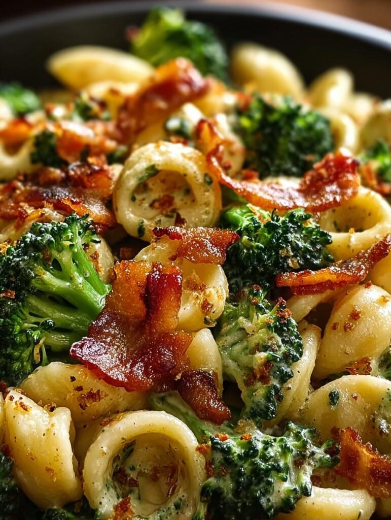 Spicy Bacon Broccoli Orecchiette