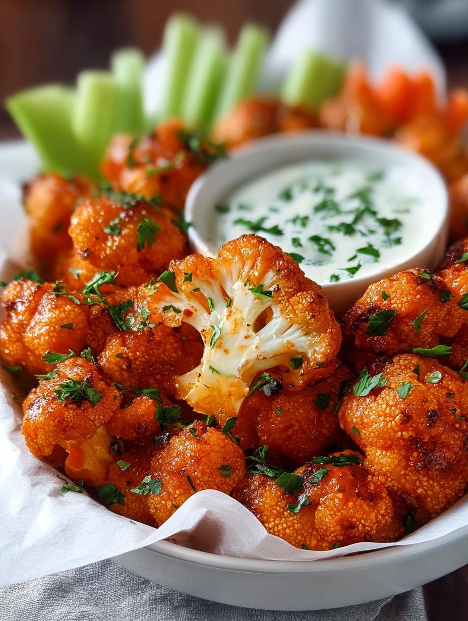 Spicy Buffalo Cauliflower Bites