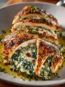 Spinach Artichoke Stuffed Chicken